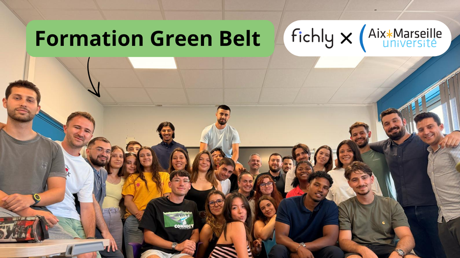Participants en formation Lean Yellow Belt à l'Université de Marseille